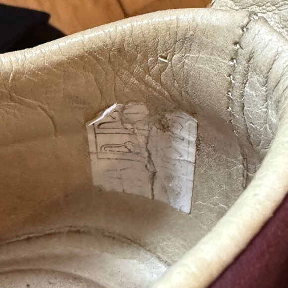 Vintage Dooney & Bourke Nicolle Size 7 Brown Yellow Stripe Leather Bowling Shoes - Picture 15 of 15